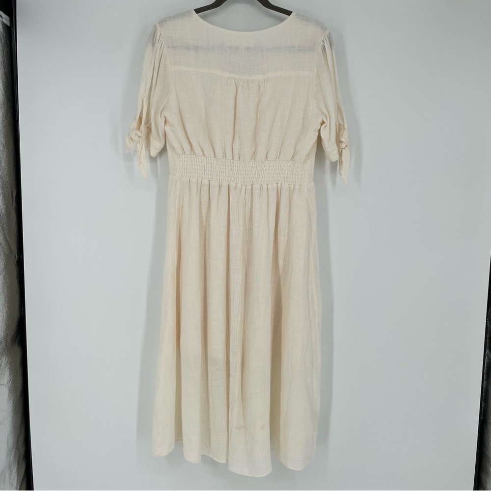 Brass & Roe Nina Button-Up Midi Dress Size Large cotton - Picture 5 of 13